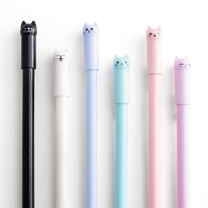 Conjunto de 6 canetas stylus de gatinho