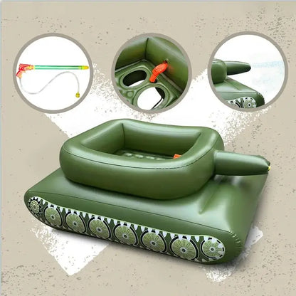 Tanque insuflável de PVC com jato de água