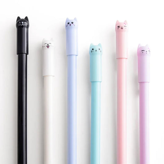 Conjunto de 6 canetas stylus de gatinho